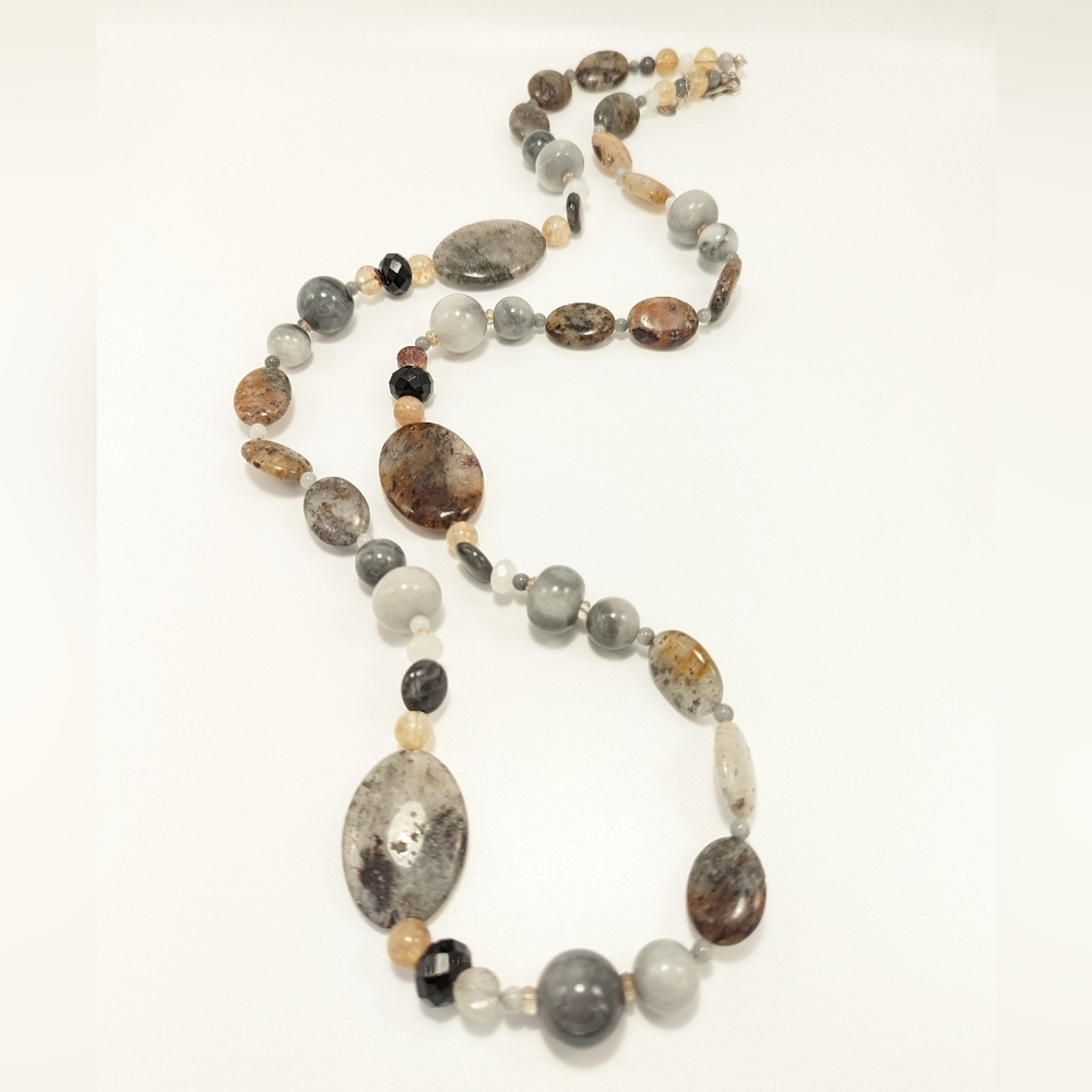 Vintage 36" Multi Stone Necklace
